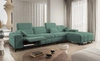 Ecksofa mit Schlaffunktion Penejos XII Lux grün rechtsseitig stilvolles Ecksofa mit bequemem ausziehbarem Fußteil