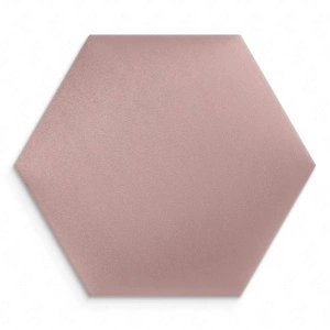 Gepolstertes Paneel Hexagon 30x26 cm rosa stilvolle Wandpaneel Veloursstoff modische Dekoration jedes Interieur