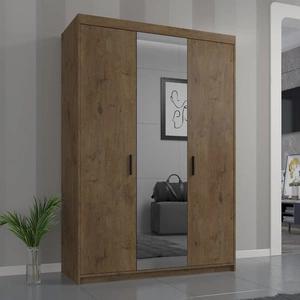 Spiegelschrank Rene 133 cm Eiche lefkas modernes Design und ABS beendet Kanten