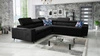 Ecksofa mit Schlaffunktion Belvi IV schwarz links elegantes und stilvolles Ecksofa für das Wohnzimmer praktischer Stauraum an der Seite