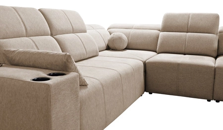 Ecksofa mit Schlaffunktion Tesalia III Lux grün rechts Komfort-Ecksofa mit ausziehbarem Fußteil Schiebefunktion der Rückenlehne