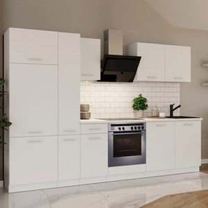 Küchenset Toni 290 cm weiß passt sowohl zu klassischen als auch zu modernen Innenräumen