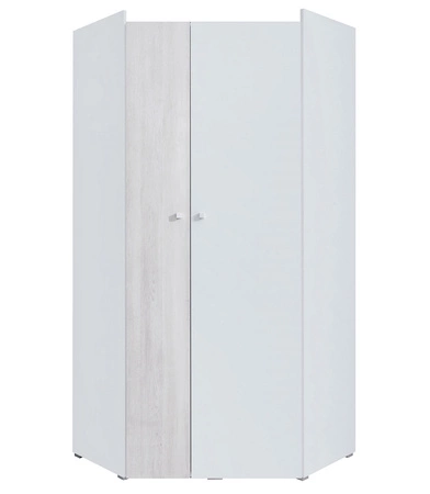 Eck kleiderschrank Arona weiß / Eiche wilton weiß ideal für ein Jugendzimmer sehr brauchbar und hat einen modernen Look