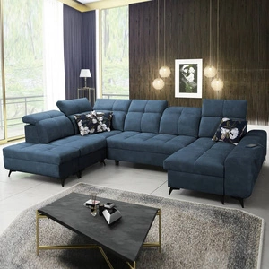 Ecksofa mit Schlaffunktion Buffalo VI blau rechts Funktionelles und stilvolles Ecksofa mit drei Bettkästen