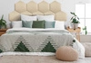 Gepolstertes Paneel Hexagon 40x35 cm cremefarbenes stilvolles Wandpaneel Veloursstoff modische Dekoration jedes Interieurs