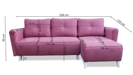 Ecksofa mit Schlaffunktion Felicie Senfgelb Universal-Ecksofa stilvolles Design das sich in jede Einrichtung einfügt