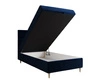 Boxspringbett Bing 120x200 dunkelblau im modernen skandinavischen Stil mit gepolstertem Kopfteil Bett mit Staukasten