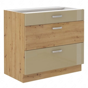 Küchenschrank mit Schubladen Arton 80 D 3S BB dampf-, hitze- und spritzwasserbeständiger Schrank