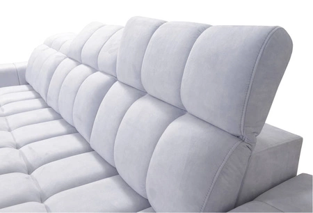 Ecksofa mit Schlaffunktion Luigi grau / schwarz links Ecksofa mit zwei Bettkästen Stoff mit einer interessanten Struktur