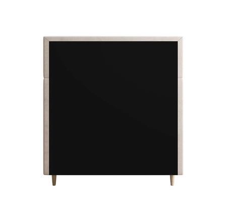 Boxspringbett Benet 90x200 beige Bett im modernen skandinavischen Stil mit gepolstertem Kopf- und Fußteil Bett mit Staukasten