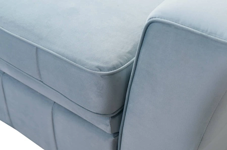 Ecksofa mit Schlaffunktion Rava lavendelrosa links Samt komfortables und funktionelles Ecksofa mit verstellbaren Kopfstützen