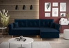 Ecksofa mit Schlaffunktion Wilkins marineblau rechte Seite stilvolles und modernes Design, das sich in jede Einrichtung einfügt