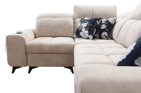 Ecksofa mit Schlaffunktion Buffalo II gelb links funktionelles und stilvolles Ecksofa mit verstellbaren Kopfstützen