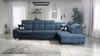 Ecksofa mit Schlaffunktion Buffalo XI blau rechtsseitig stilvolles Ecksofa mit drei Bettkästen Velourstoff